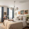 Candelabru clasic alb auriu lucios 3xE27 Samba 2085 Jupiter