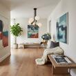 Lustra moderna neagra+alama abajururi sticla opal 5xE14/40W Tim 1733 Jupiter