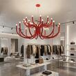 Candelabru modern Luxor rosu dimmabil TRIAC LED 108W/11454lm/3000K, 01-3237 Redo