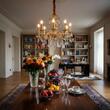 Candelabru clasic auriu cristale 8xE14/40W, Gioconda SP8 060514 Ideal Lux