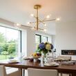 Candelabru modern alama abajururi sticla 8xG4/2W, Equinoxe SP8 275215 Ideal Lux