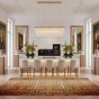 Candelabru modern auriu cu cristale 8xE14/40W, Martinez SP8 213583 Ideal Lux