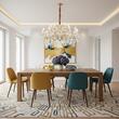 Candelabru clasic auriu cristal si sticla suflata 18xE14/40W, NAPOLEON SP18 167411 Ideal Lux