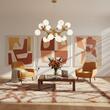 Candelabru alama satinata abajururi sticla alba 15xE14/28W, NODI SP15 241012 Ideal Lux