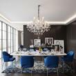 Candelabru clasic cromat cristal si sticla suflata 12xE14/40W, NAPOLEON SP12 167251 Ideal Lux