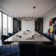 Candelabru modern negru abajururi sticla fumurie 30xG9/15W, Perlage SP30 296753 Ideal Lux