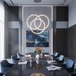 Lustra moderna alba LED 82W/6850lm/3000K, FRAME SP Cerchio 269351 Ideal Lux