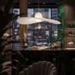 Lustra moderna alba abajur panza boruri largi 1xE27/60W, Madame SP1 174396 Ideal Lux