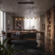 Lustra moderna neagra 6xGX53/9W, Minor Linear SP6 235486 Ideal Lux