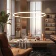 Lustra moderna alba LED 46W/5950lm/3000K, HULAHOOP SP D100 258751 Ideal Lux