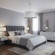 Candelabru modern cristale abajur textil gri 6xE27/60W Egida 1605 Jupiter