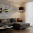 Lampadar modern aurie abajur textil negru 1xE27/60W Batumi 1955 Jupiter