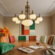 Candelabru clasic alama patinata 11xE27/60W, Nostalgie LU 1320/10+1 Patina/Champ Orion