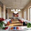 Candelabru modern alama Aur 24k 9xE14/40W+3xE27/60W, Alt Wien LU 1713/9+1 MS Orion