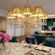 Candelabru clasic Aur 24k 9xE14/40W, KristallDesign LU 2144/6+3 Gold Orion