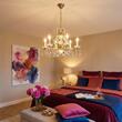 Candelabru modern cristal alama Aur 24k 6xE14/40W, Hirohito LU 2143/6 Gold Orion