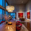 Candelabru cristal modern auriu Prism LED 80W/6400lm/3000K, LU 2415/55 GOLD Orion
