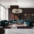 Lustra moderna cristal alama Aur 24k 6xE14/40W, Ring LU 2411/6/60 Gold Orion
