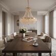 Candelabru clasic cristal alama Aur 24k 6xE14/40W, Sheraton LU 2328/6/45 Gold Orion