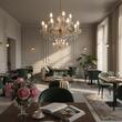 Candelabru clasic cristal Aur 24k 12xE14/40W, Maria Theresia-A LU 2211/8+4 MT Gold Orion