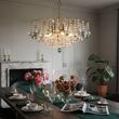 Candelabru modern cristal Aur 24k 6xE14/40W, Kristall Klassisch LU 2324/6/52 Gold Orion