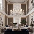 Candelabru clasic argintiu semicristale 18xE14/40W, Theresa LU 2391/12+6 MT-Silber Orion