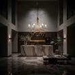 Candelabru modern cristal auriu 6xE14/40W, Giada LU 1670/6 Gold-matt Orion