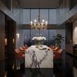 Candelabru modern cristal argintiu 6xE14/40W, Giada LU 1670/6 Silber-matt Orion