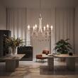 Candelabru modern cristal argintiu 6xE14/40W, Giada LU 1670/6 Silber-matt Orion
