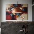 Lustra moderna corten semisferica 1xE27/60W, FOLK SP1 D50 174228 Ideal Lux