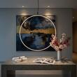Lustra circulara neagra LED 36W/4250lm/3000K, Circus SP D74 291406 Ideal Lux