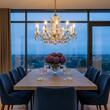 Candelabru modern cristal Aur 24k 12xE14/40W, Hirohito LU 2143/12+6 Gold Orion
