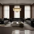 Candelabru clasic cristal alama Aur 24k 9xE14/40W, Ambassador LU 2238/9/45 Gold Orion
