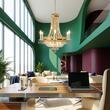 Candelabru clasic cristal alama Aur 24k 12xE14/40W, Ambassador LU 2240/6+6/70 Gold Orion