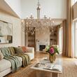 Candelabru modern cristal argintiu 12xE14/40W, Giada LU 1670/6+6 Silber-matt Orion