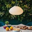 Lustra moderna cromata abajur sticla 1xE27/60W, PLISSE' SP1 D35 285184 Ideal Lux