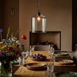 Lustra moderna abajur sticla 1xE27/60W, Bistro Square SP1 112305 Ideal Lux