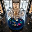 Candelabru modern cristal alama Aur 24k 45xE14/40W, Hirohito LU 2143/24+12+6+3 Gold Orion