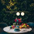 Candelabru modern alama abajururi sticla 2xG9/40W, Perline SP2 282107 Ideal Lux