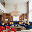 Candelabru clasic cristal alama Aur 24k 21xE27/60W, Ambassador LU 2239/21/90 Gold Orion