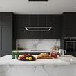 Lustra moderna neagra LED 33W/3050lm/3000K, ORACLE SLIM SP D50 Square 259161 Ideal Lux