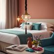 Lustra clasica abajur sticla 1xE27/42W, Harem SP1 115979 Ideal Lux