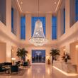 Candelabru clasic cristal alama crom 24xE27/60W, Sheraton LU 2388/24/120 Chrom Orion