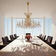 Candelabru modern cristal alama Aur 24k 21xE14/40W, Hirohito LU 2143/14+7 Gold Orion