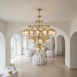 Candelabru clasic alama bronz 28xE27/60W, Budapest LU 1440/16+8+4 Bronze Orion