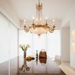 Candelabru clasic alama Aur 24k 8xE14/60W+12xE27/40W, Empire Crystal LU 2386/8+8+4 Gold Orion