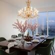 Candelabru modern cristal alama Aur 24k 18xE14/40W, Hirohito LU 2143/6+6 Gold Orion