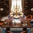 Candelabru clasic alama patinata 22xE27/60W, Nostalgie LU 1319/12+6+3+1 Patina/Opal Orion
