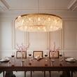Lustra moderna cristal Aur 24k 12xE14/40W, Ring LU 2408/12/110 Gold Orion