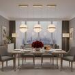 Lustră LED modernă dimabilă alamă aurie 34W/3000K Atlas 01-4374 Redo